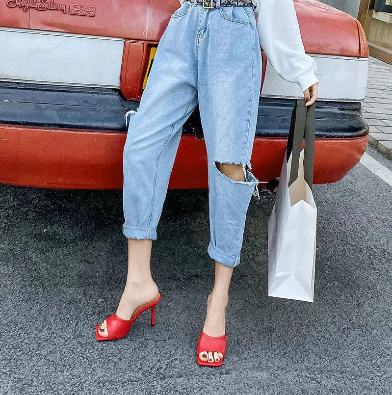 Trendy Basic Square Toe Mules