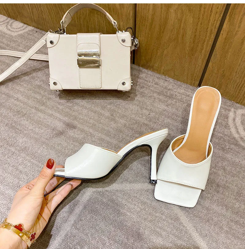 Trendy Basic Square Toe Mules