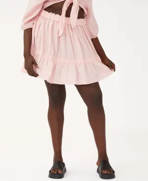 Trendy Plus Size Frill Mini Skirts