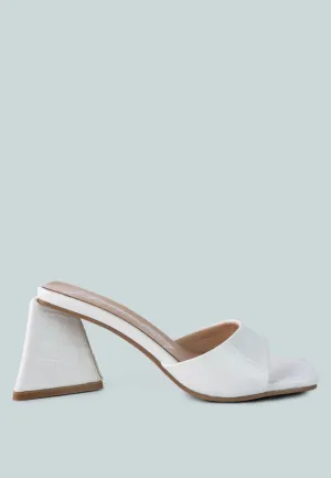 Trinity Croc Pattern Triangle Heel Sandals By Ruw
