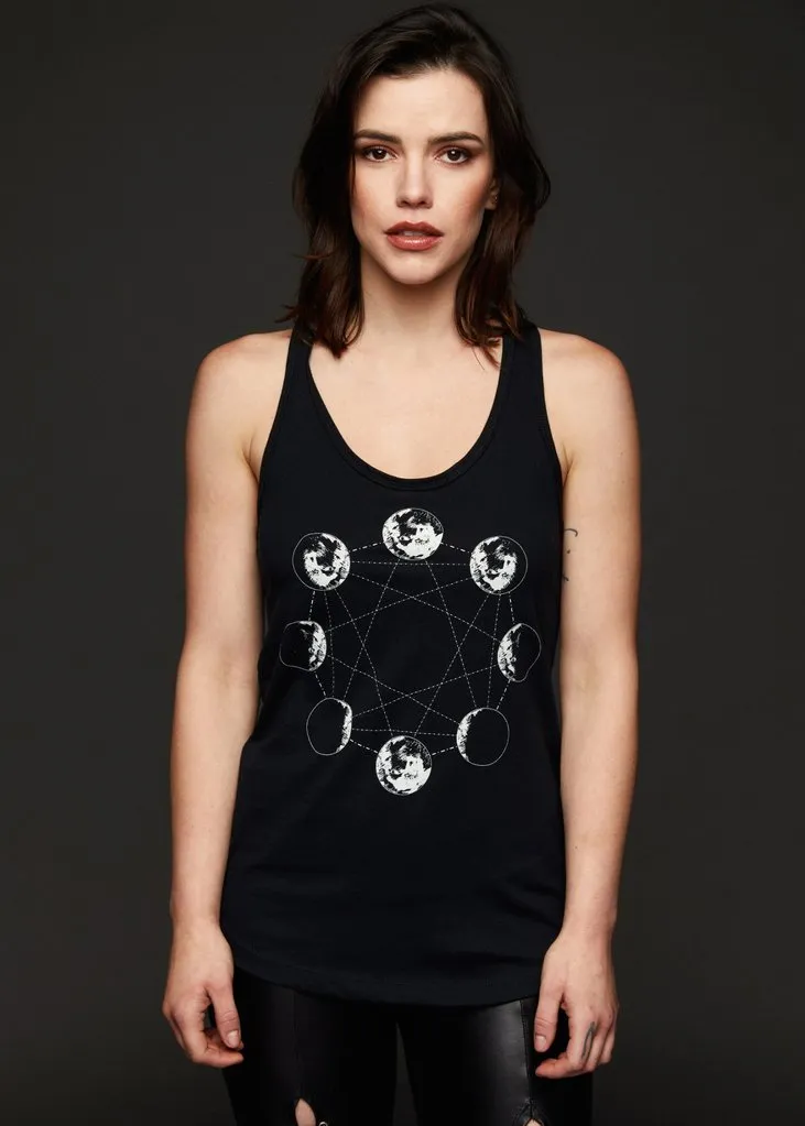 Twilight Galaxy Moon Phases Tank Top