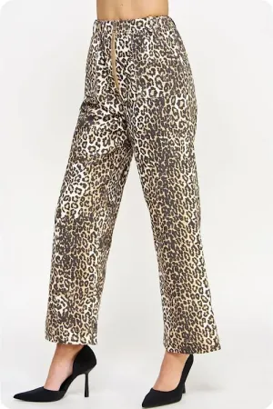 Twill Leopard Pants