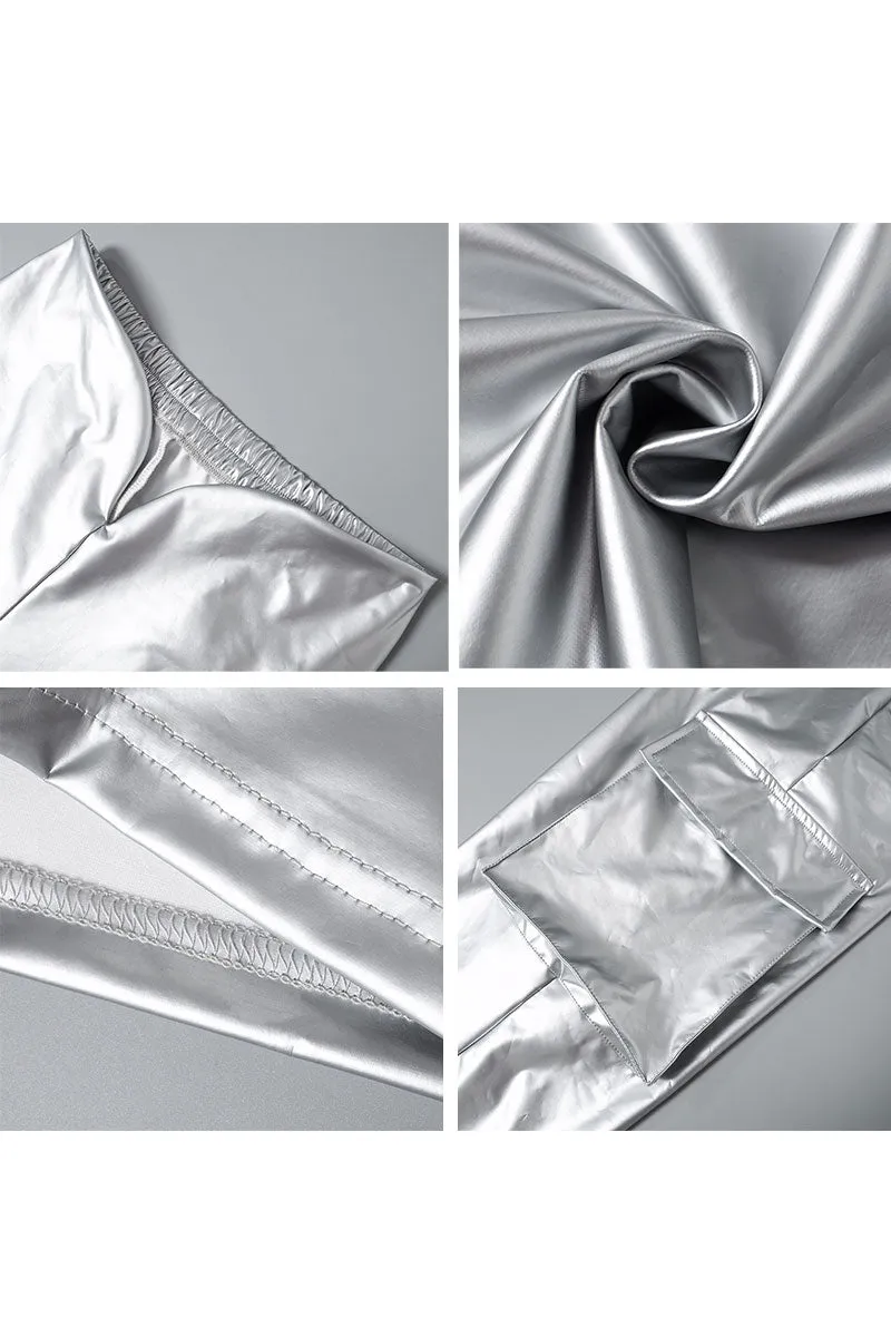 UH0405 Metallic Shirt and Pants Set