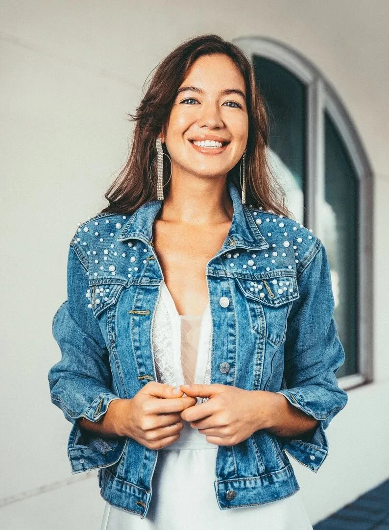 Unique Customized Denim Wedding Jacket