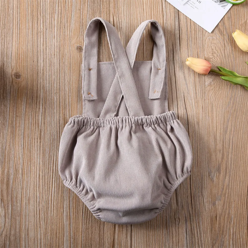 Unisex Baby Romper Gray