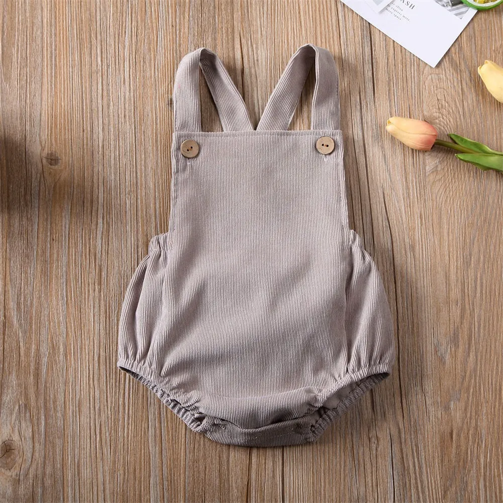 Unisex Baby Romper Gray