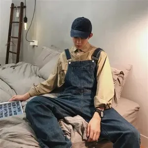 UrbanVogue's Herren Denim Jumpsuit: Deine Eintrittskarte zur mühelosen Coolness!