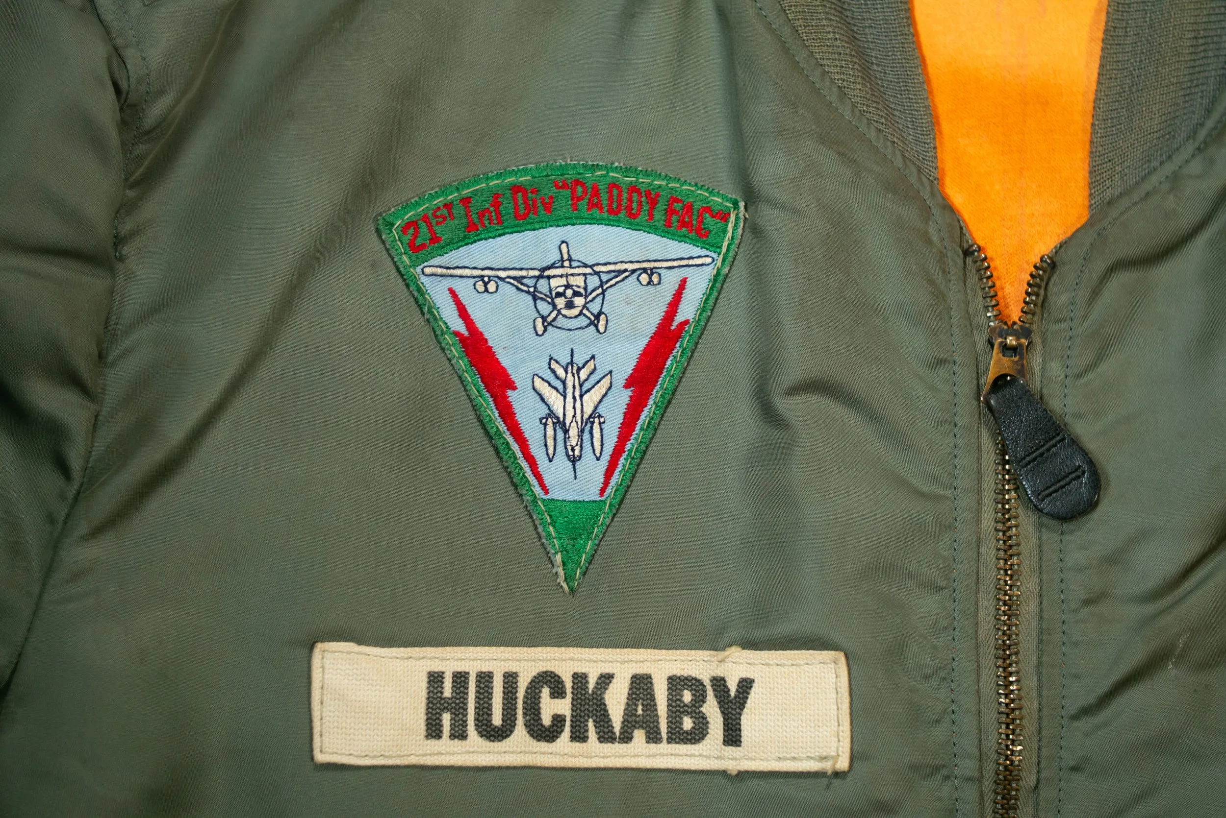 USAF Flight Jacket L-2B 1969 Vietnam Named & Patched.
