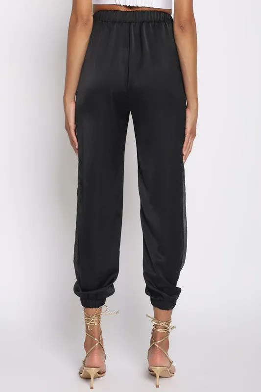 VALERIE SATIN JOGGER