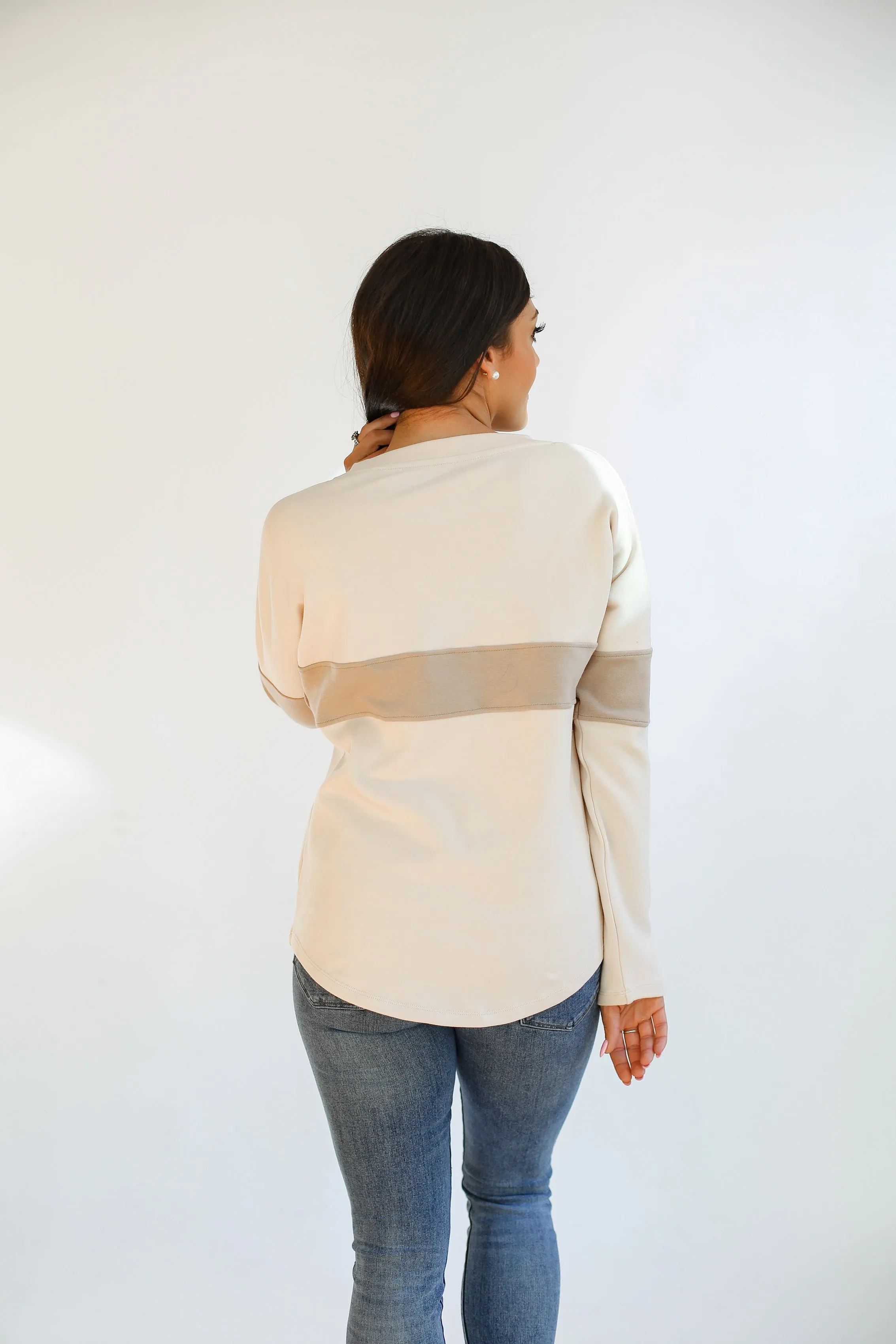 Varsity Dual Zip Breastfeeding Long Sleeve