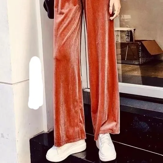 Velvet Wide Leg Pants