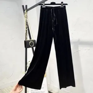 Velvet Wide Leg Pants