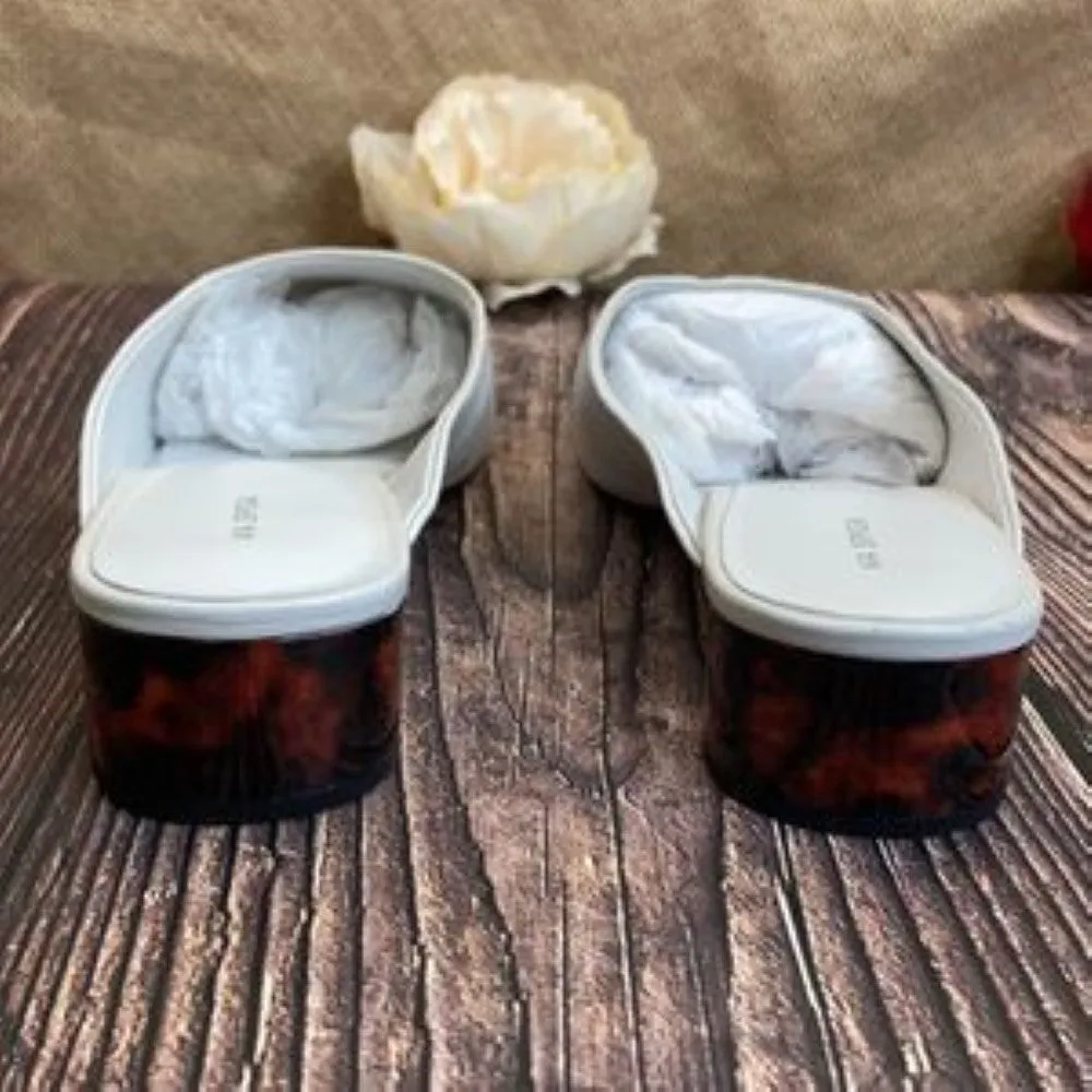 VIA SPIGA Porcelain (White) Leather Chaney Mule 9M