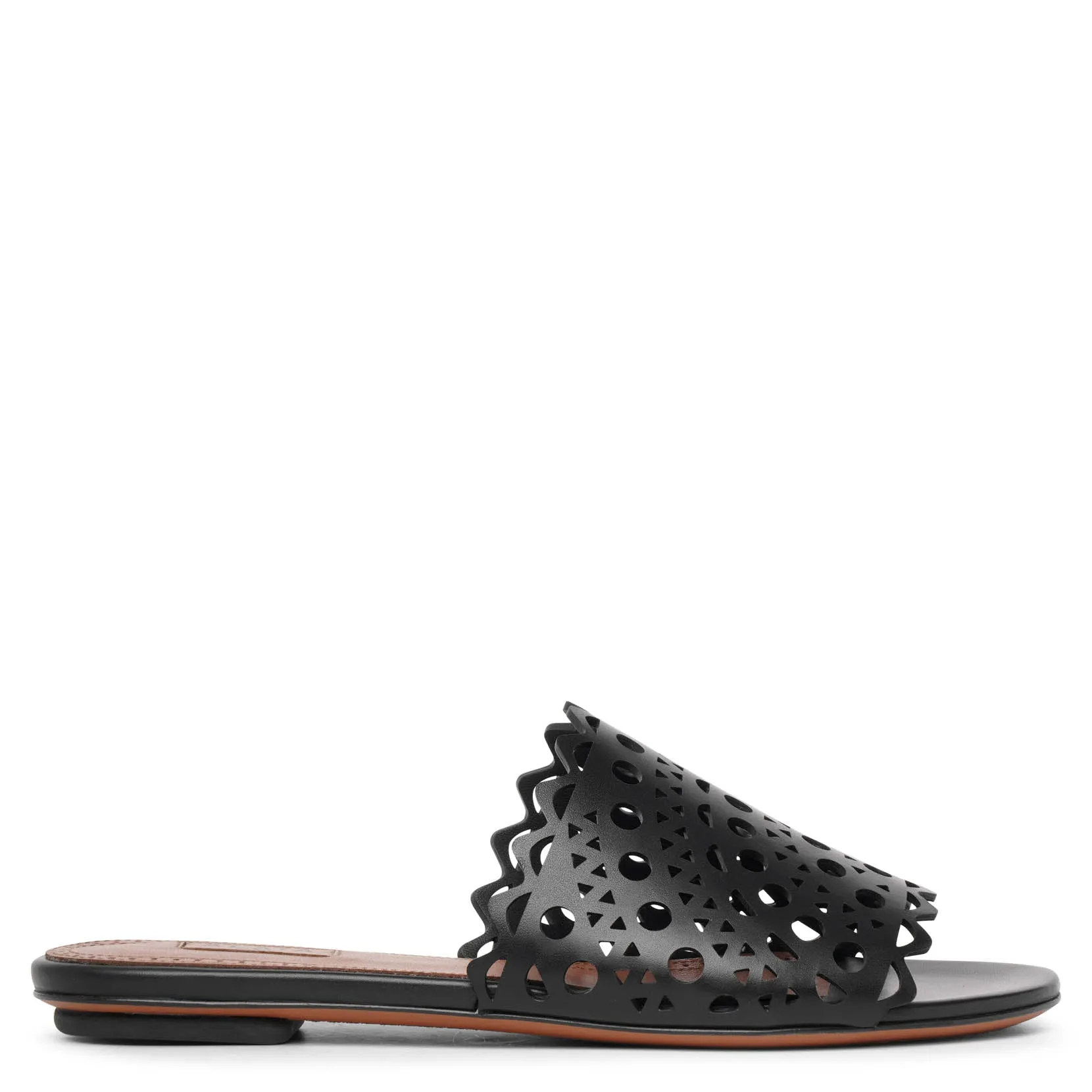Vienne black leather mules