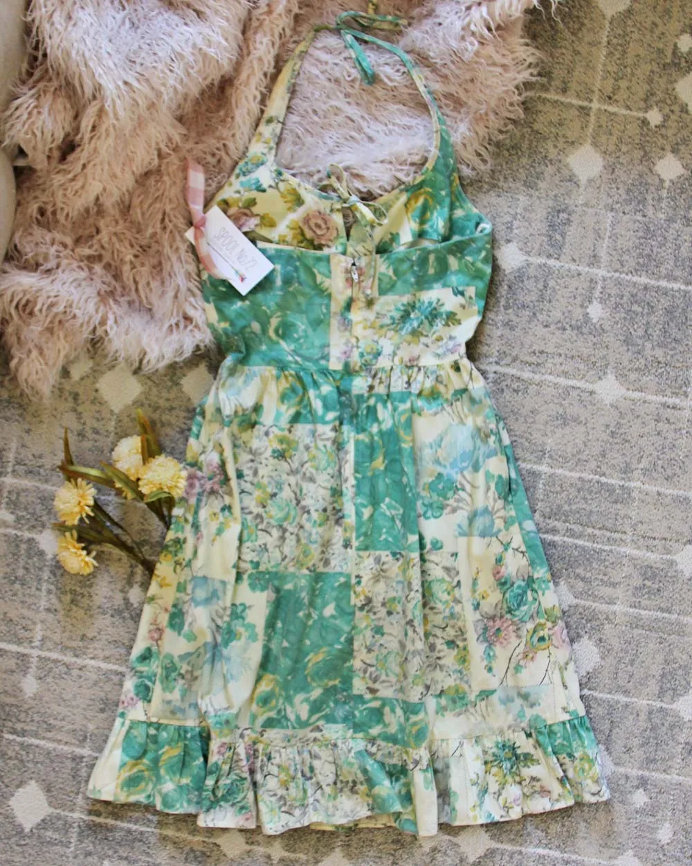 Vintage 70's Rose Vine Dress