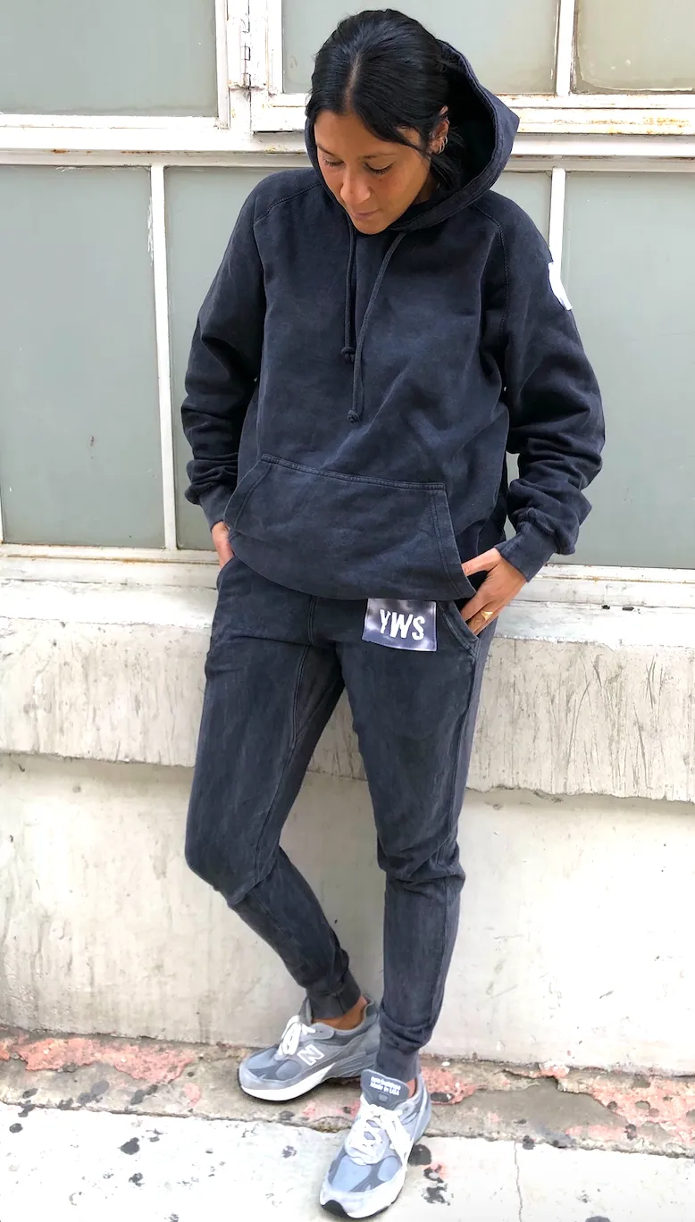 Vintage Black Tie Dye Patch Joggers