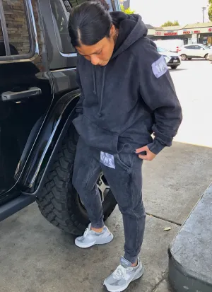 Vintage Black Tie Dye Patch Joggers