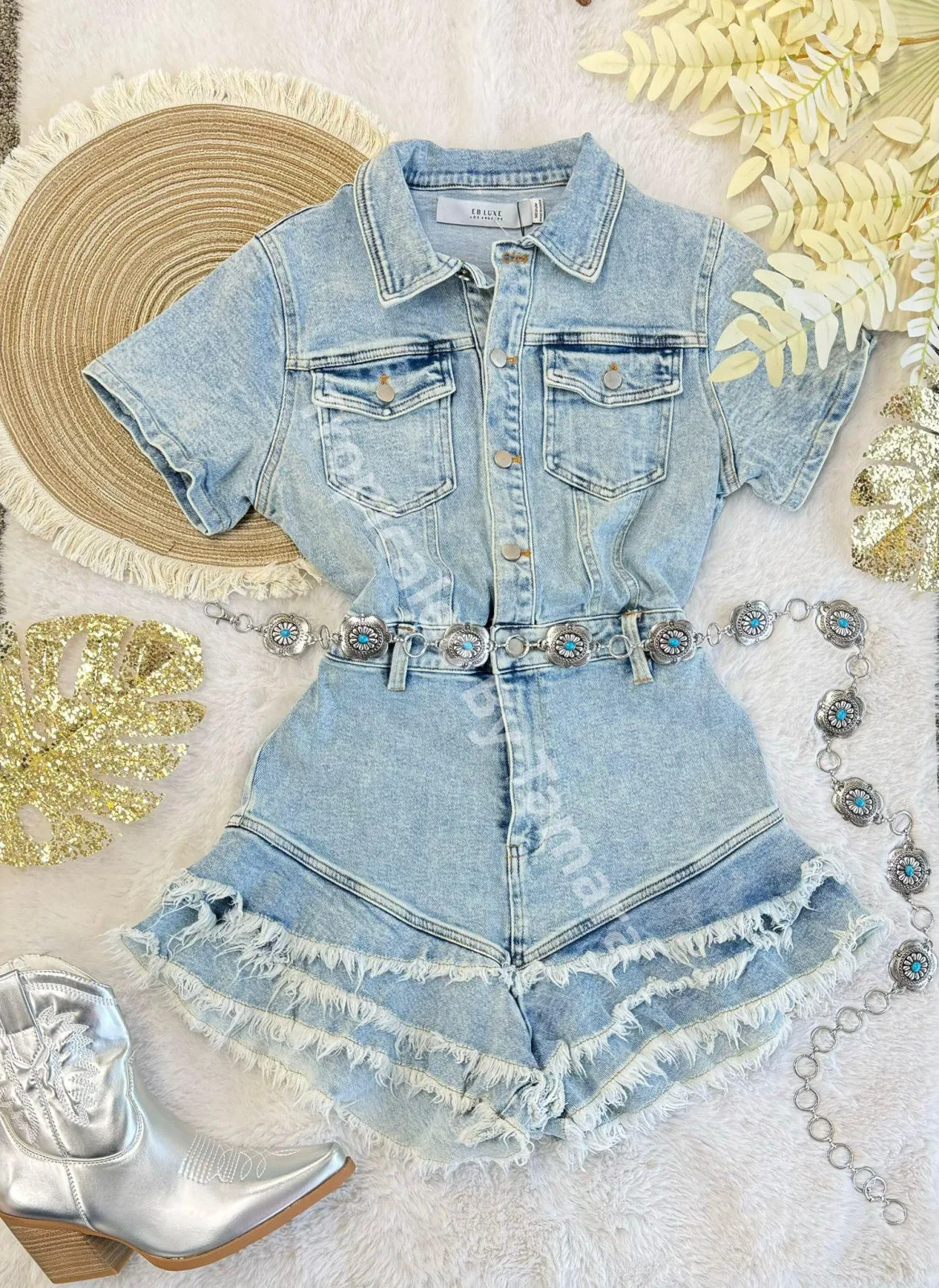 Vintage Denim Romper