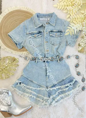 Vintage Denim Romper