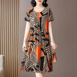 Vintage Floral Plus Size Summer Dress