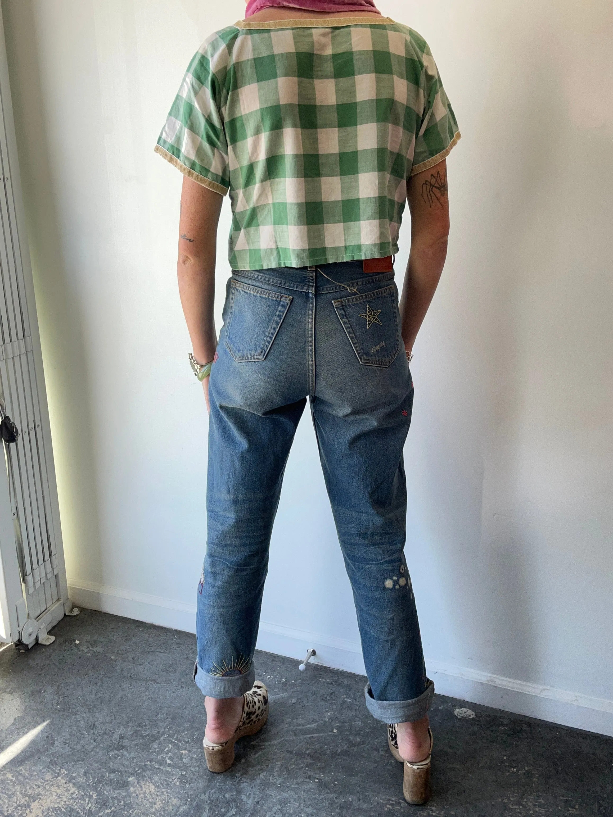 Vintage Gucci Embroidered Jeans