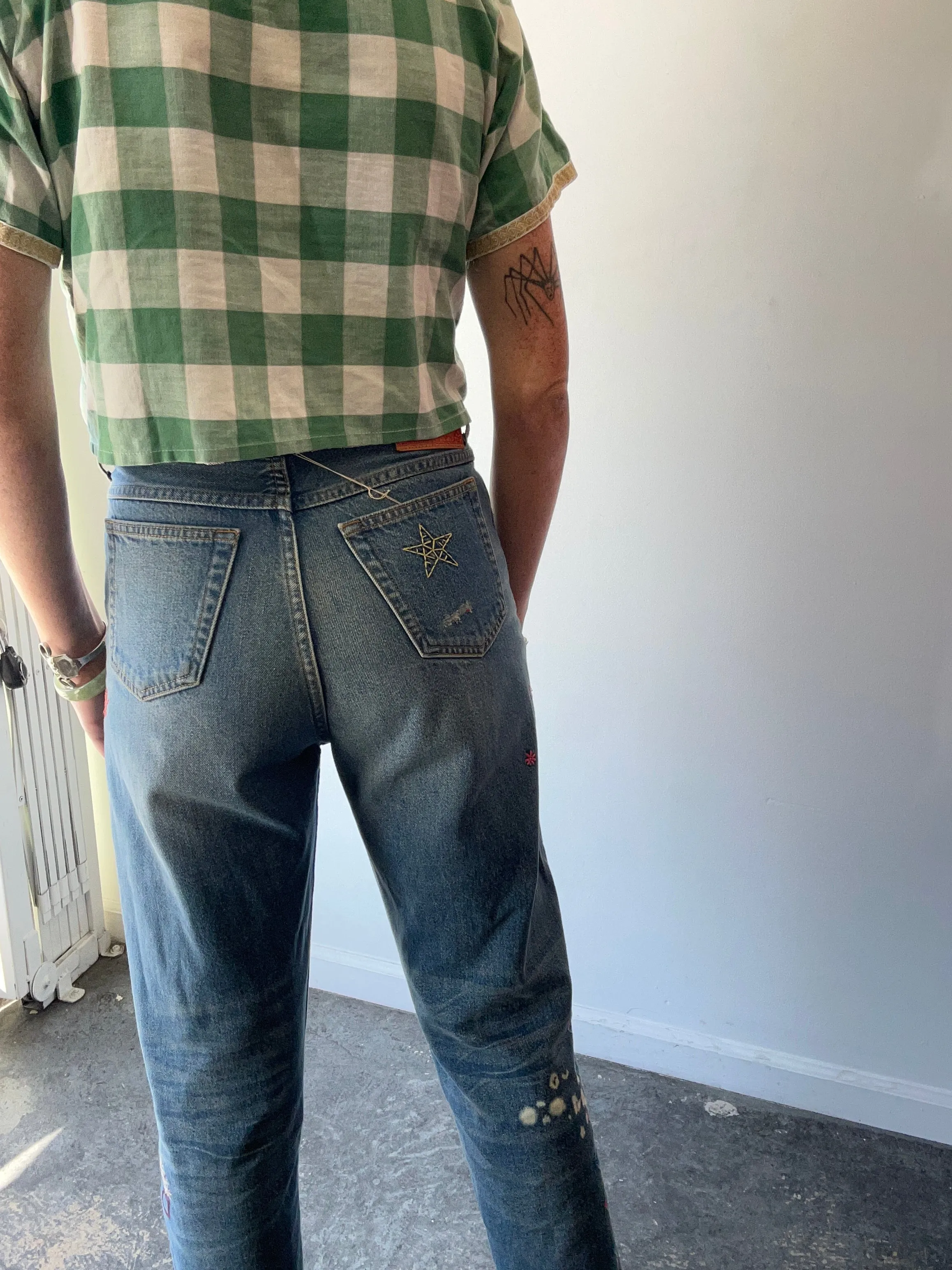 Vintage Gucci Embroidered Jeans