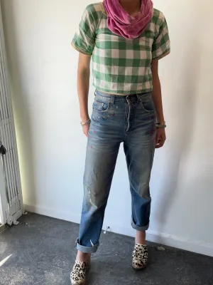 Vintage Gucci Embroidered Jeans