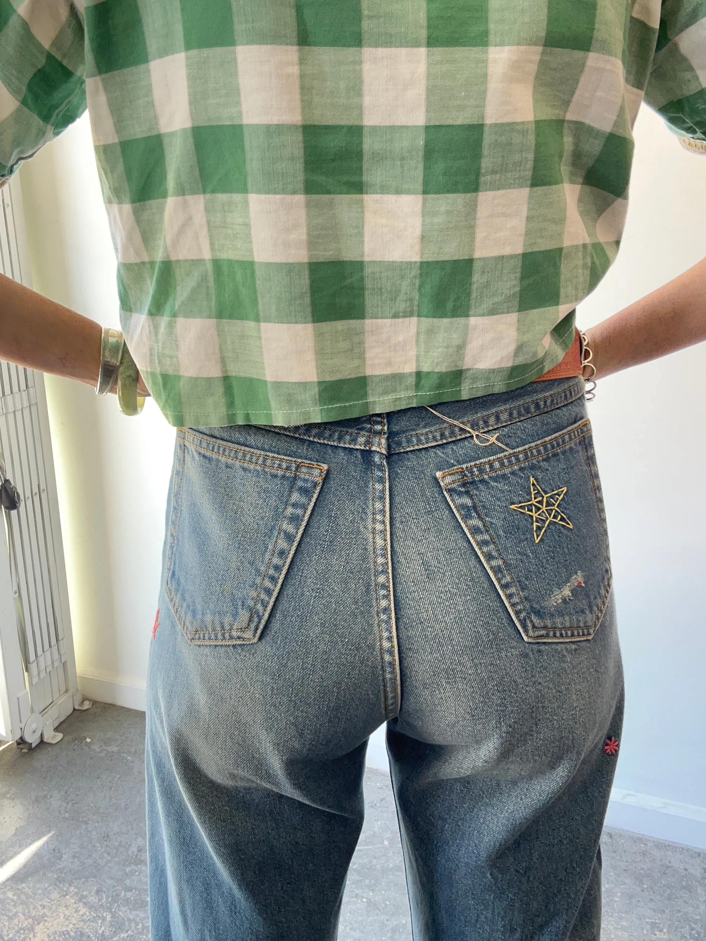 Vintage Gucci Embroidered Jeans