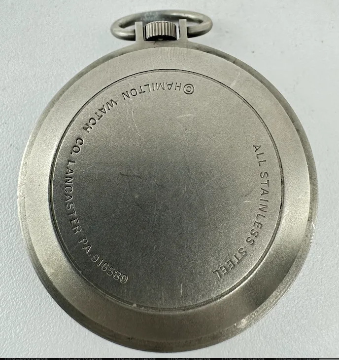 Vintage Hamilton Mechanical Field Pocket Watch L.L.Bean Stainless Luminous Dial