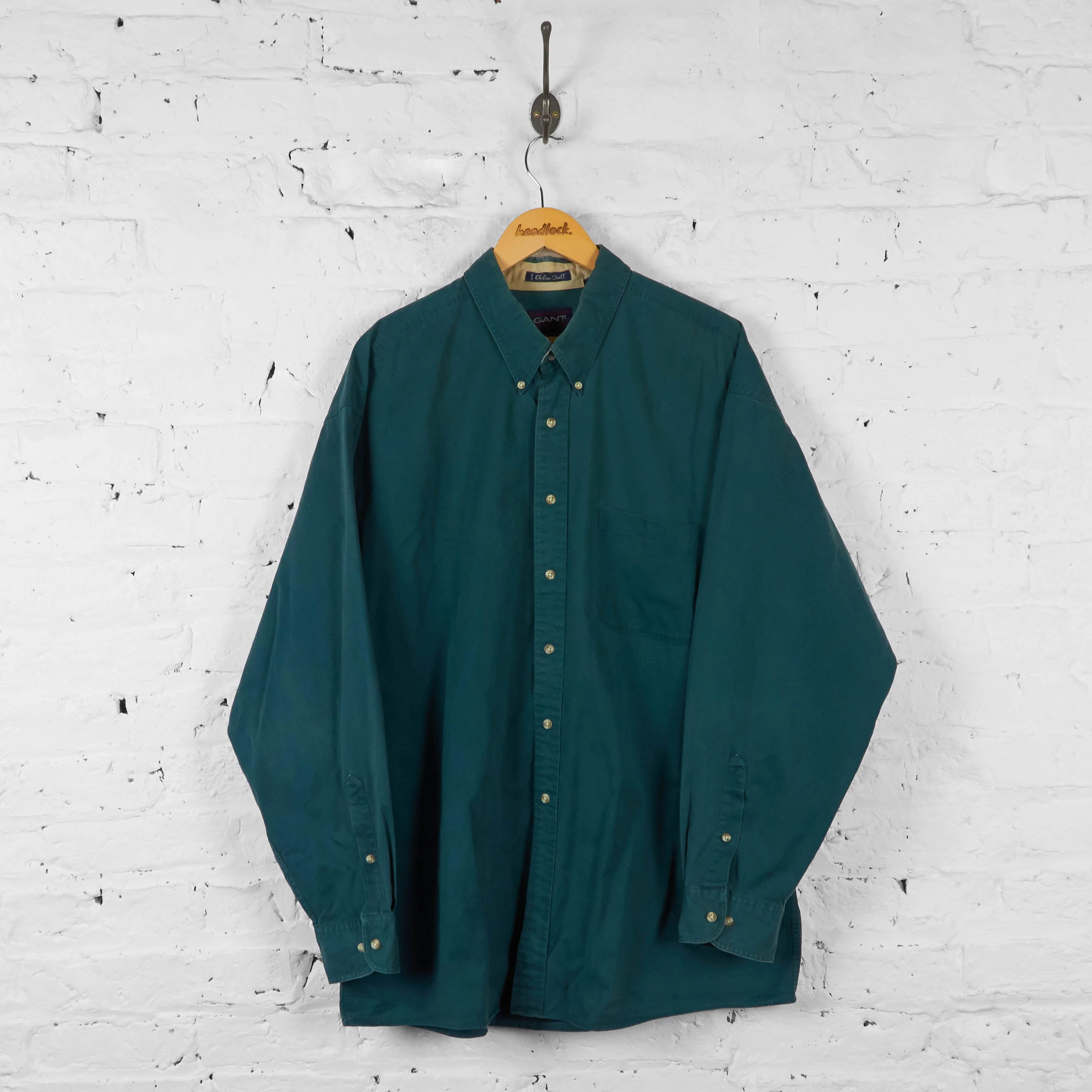 Vintage Long Sleeve Shirt - Green - XXL