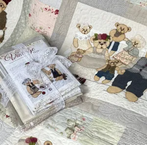 VINTAGE TEDDY APPLIQUE QUILT KIT