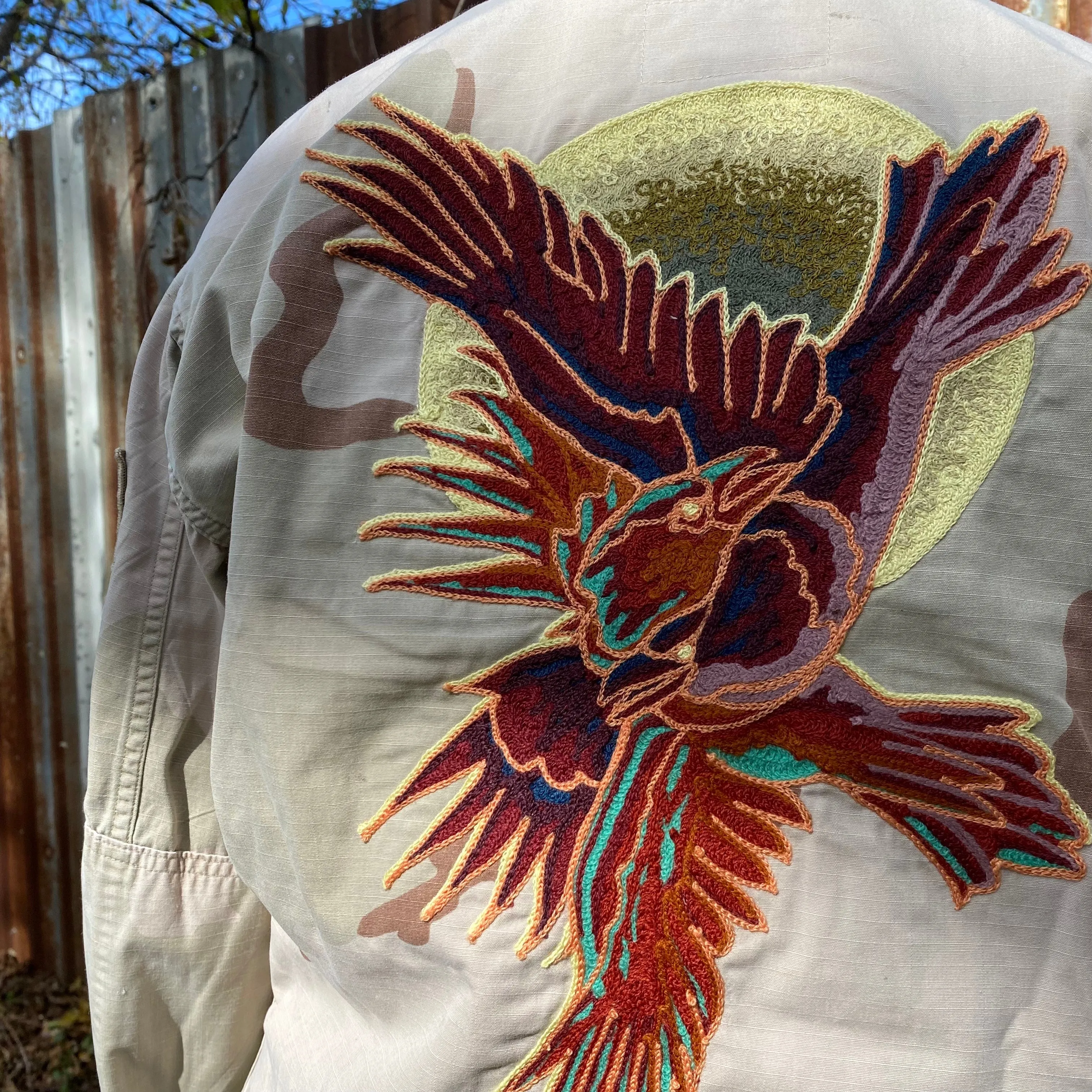 Vintage USAF Camo Jacket with Moon Eagle