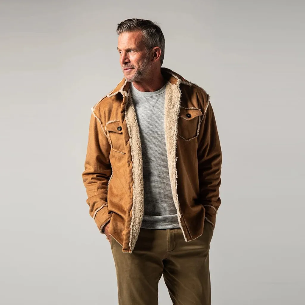 Vintage Washed Sherpa Button Jacket