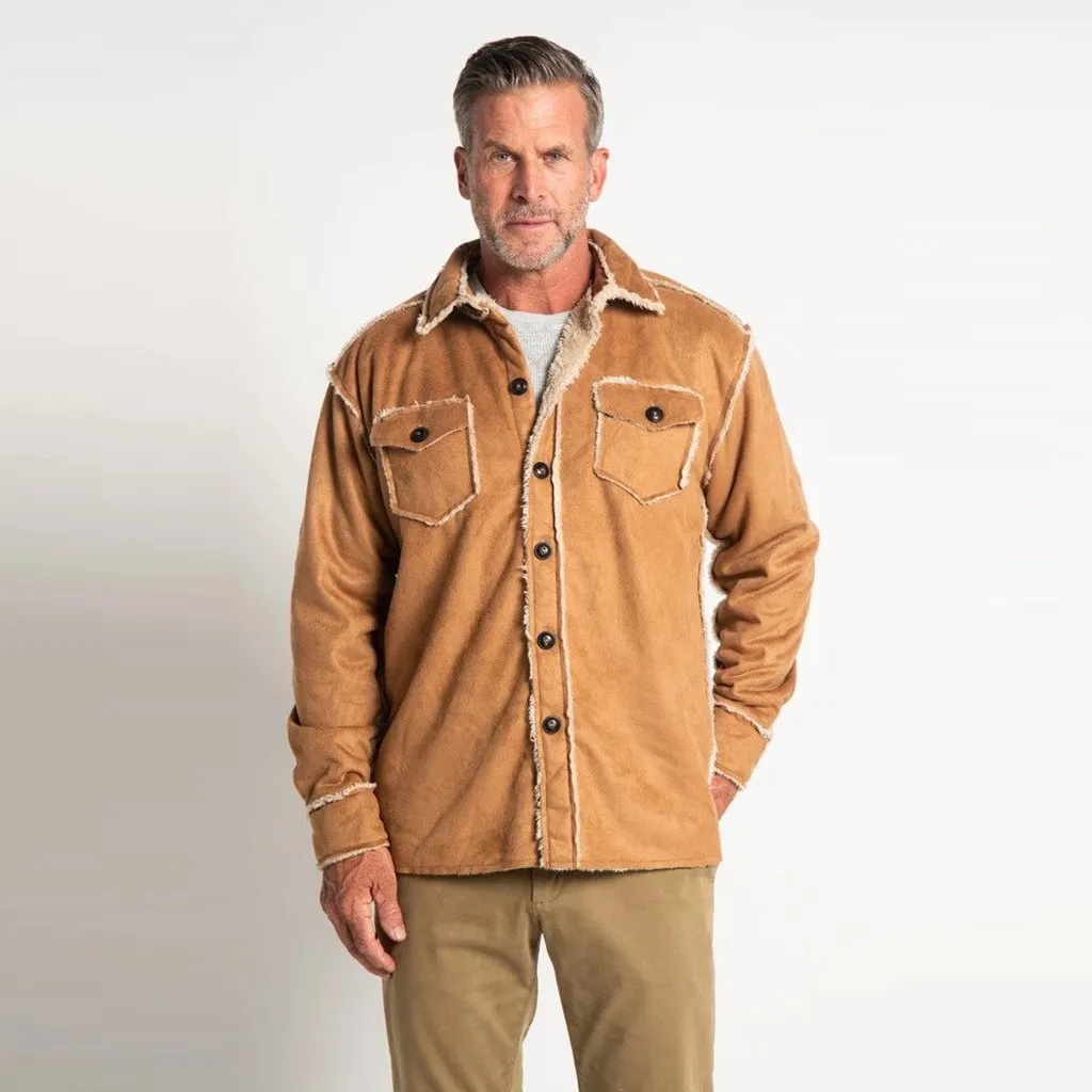 Vintage Washed Sherpa Button Jacket