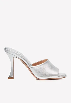 Violette 95 Metallic Leather Mules