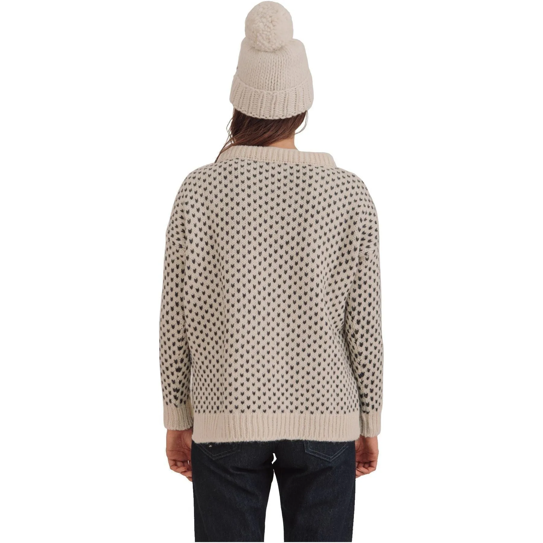 W Nordsjo Split Seam Crew Neck, Off-White