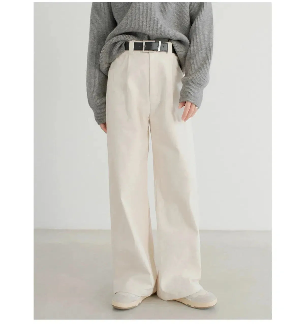 Washed Wide-Leg Pants