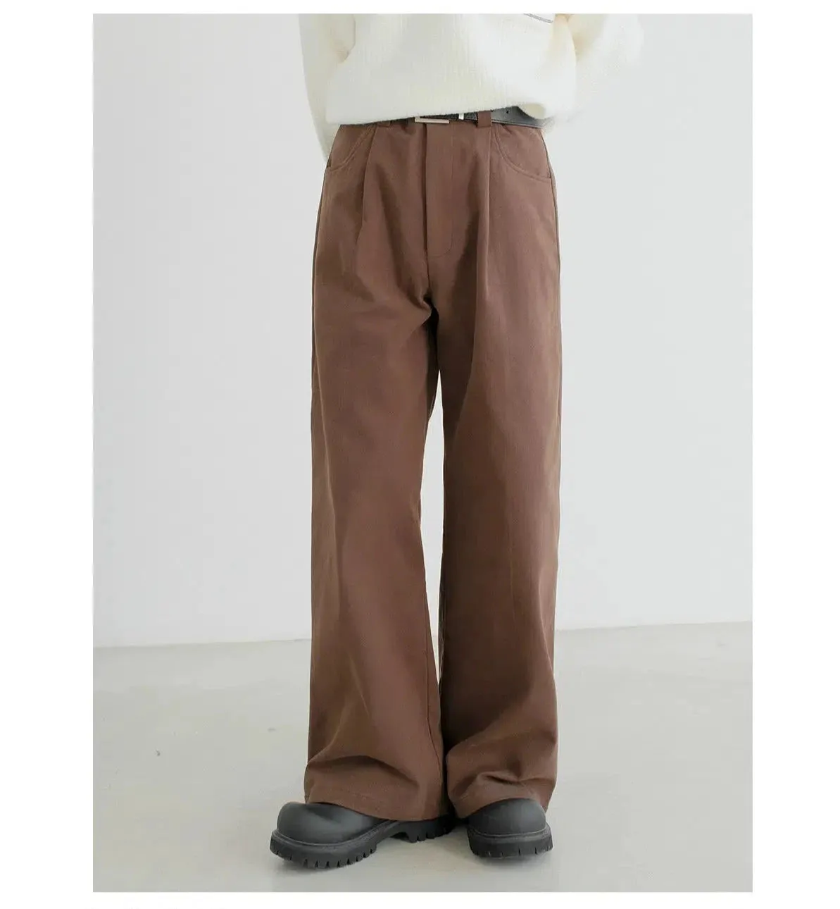 Washed Wide-Leg Pants