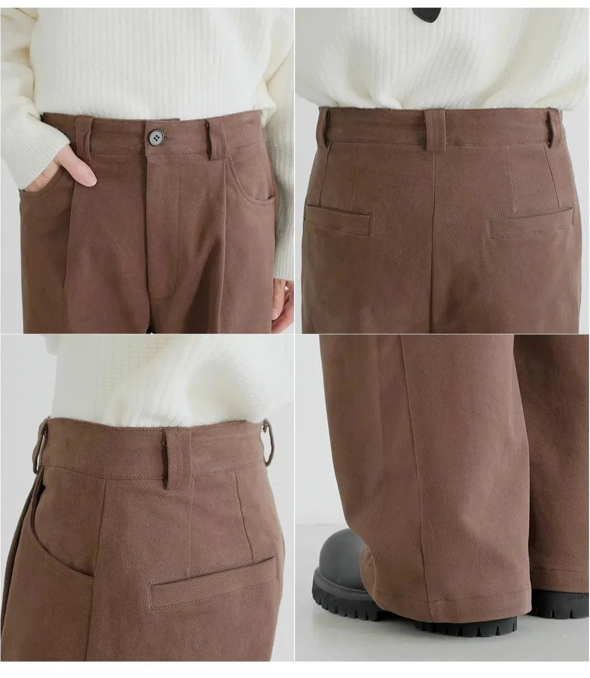 Washed Wide-Leg Pants
