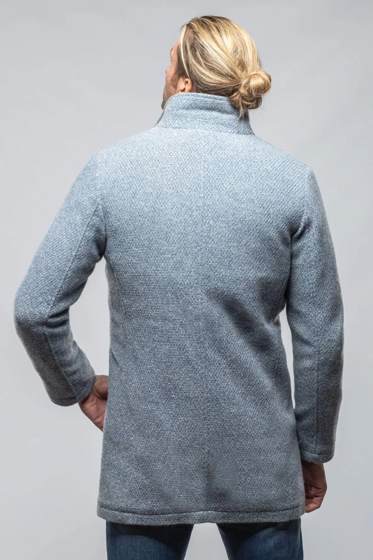 Weyburn Knit Coat In Light Blue