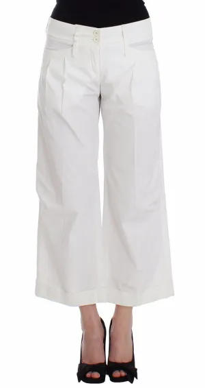 White Capri Pants Cropped Palazzo Casual