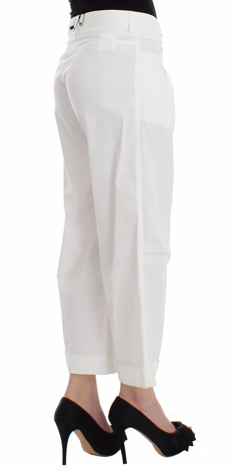 White Capri Pants Cropped Palazzo Casual