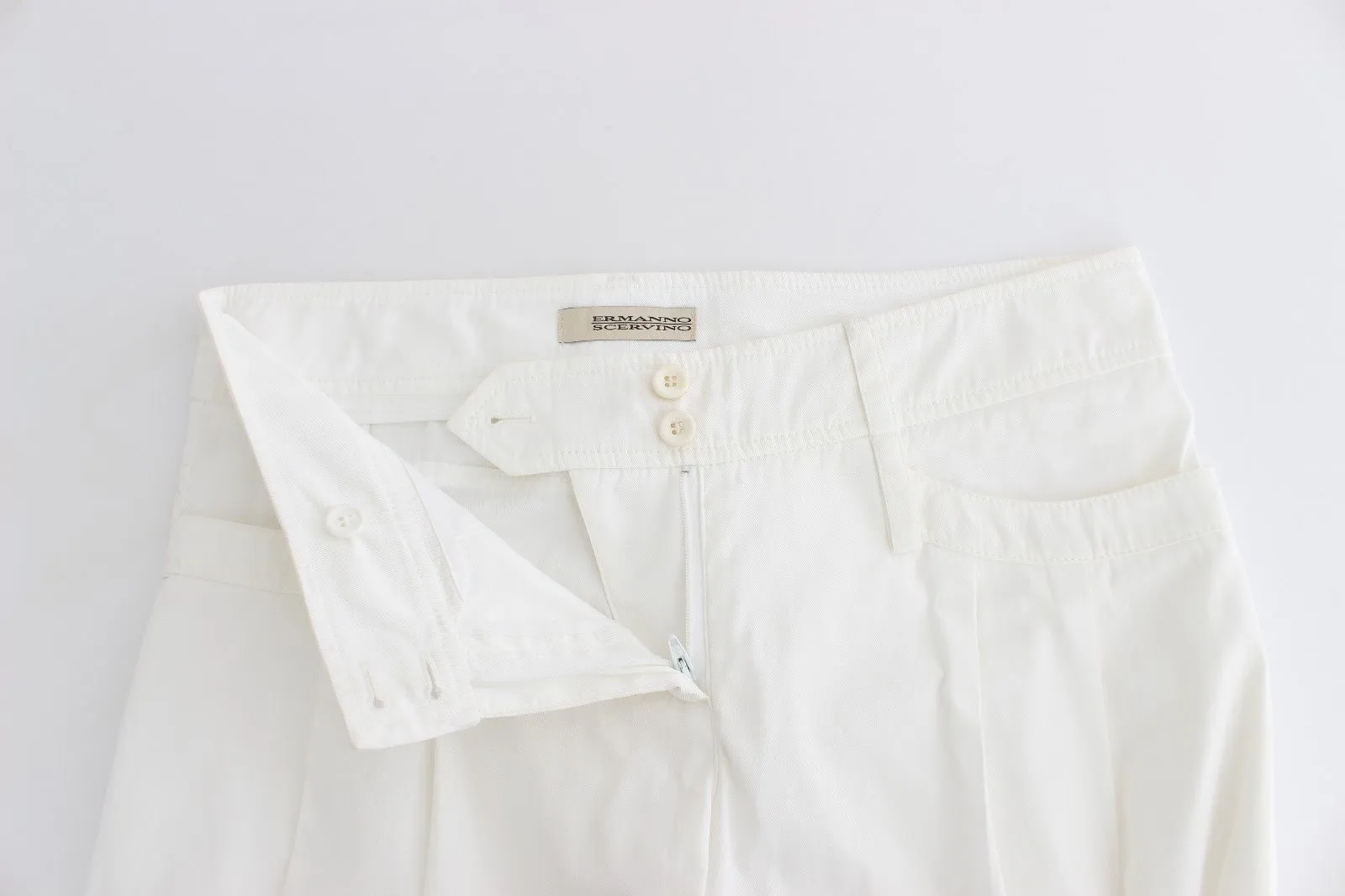 White Capri Pants Cropped Palazzo Casual