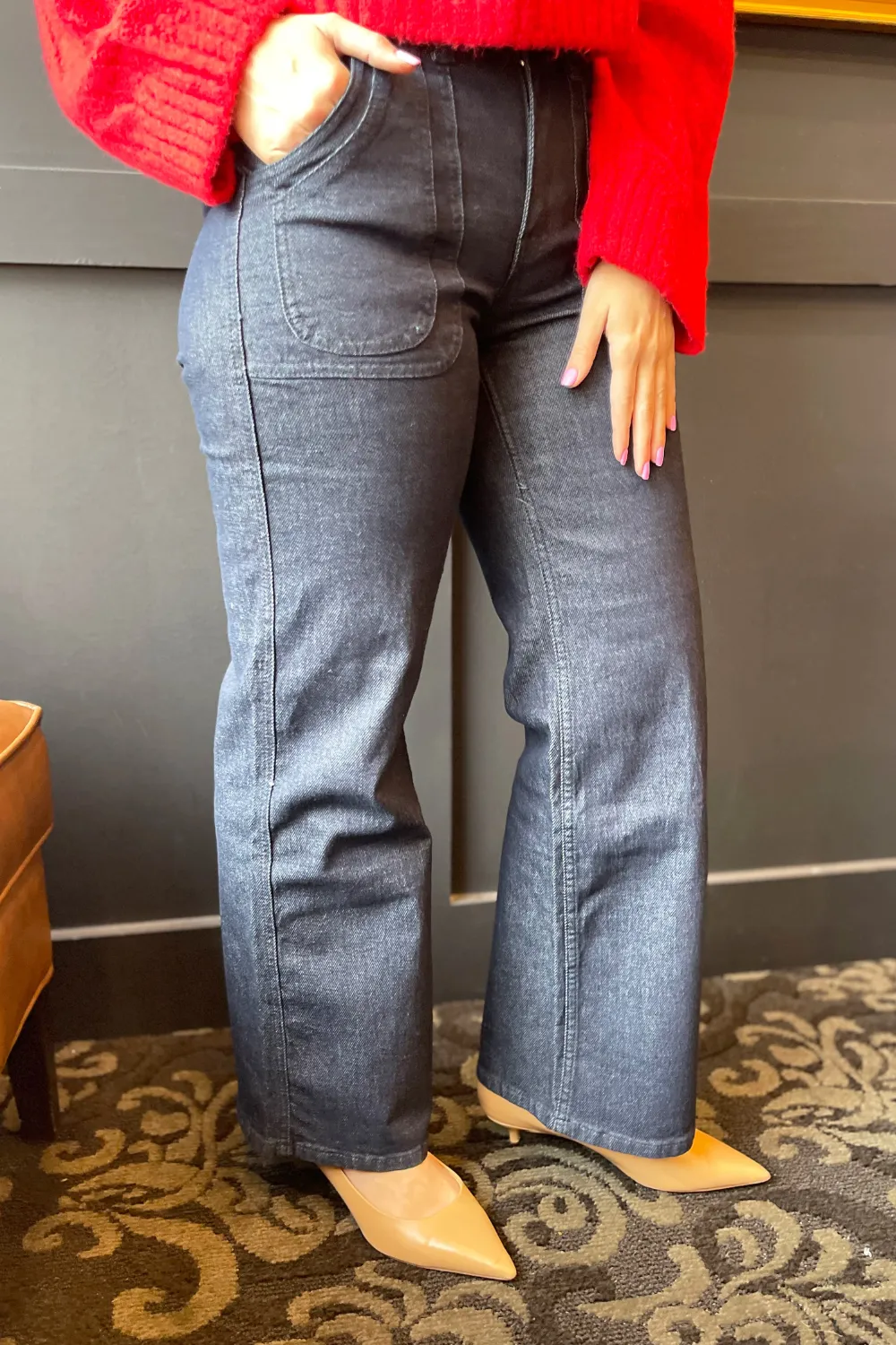 Wide Denim Pants