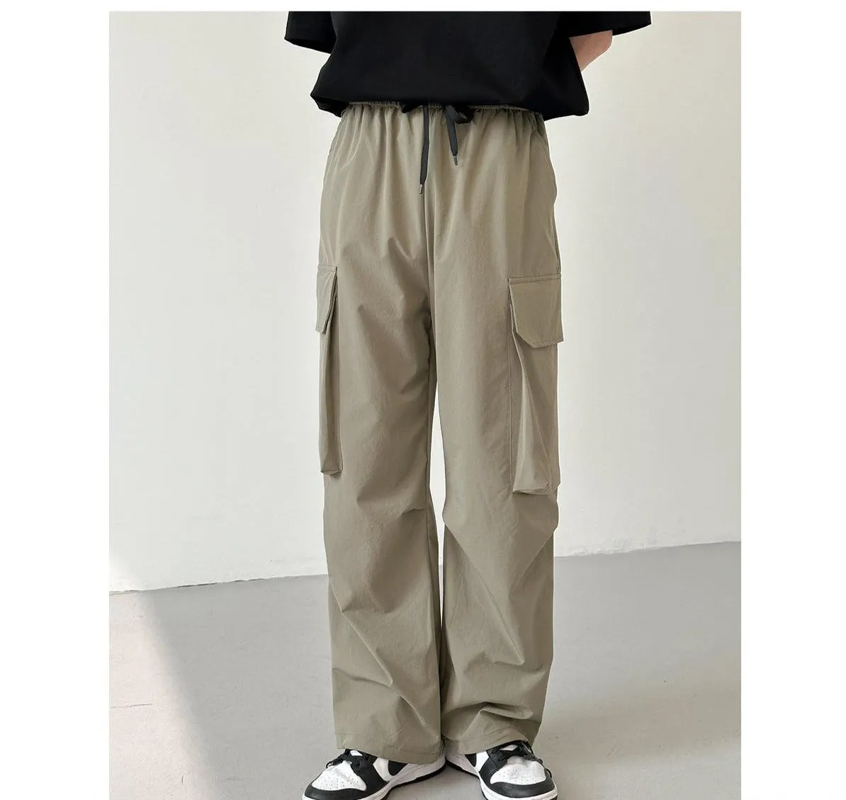 Wide-leg Drape Overalls Large Pocket
