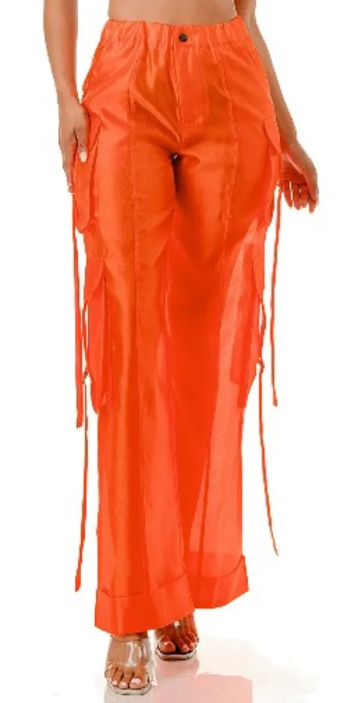 Wide Leg Organza Pants
