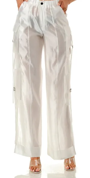 Wide Leg Organza Pants