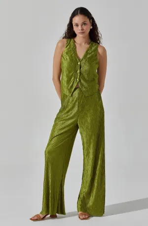 Wide Leg Plisse Pants