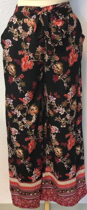 WIDE LEG PRINT PANTS