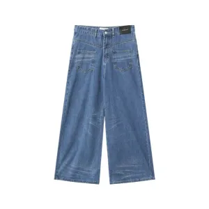 Wide-leg Straight-leg Jeans